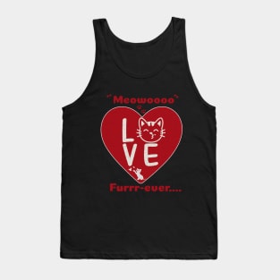 Valentine Cat Love T Shirt Unisex Cat parent Tank Top